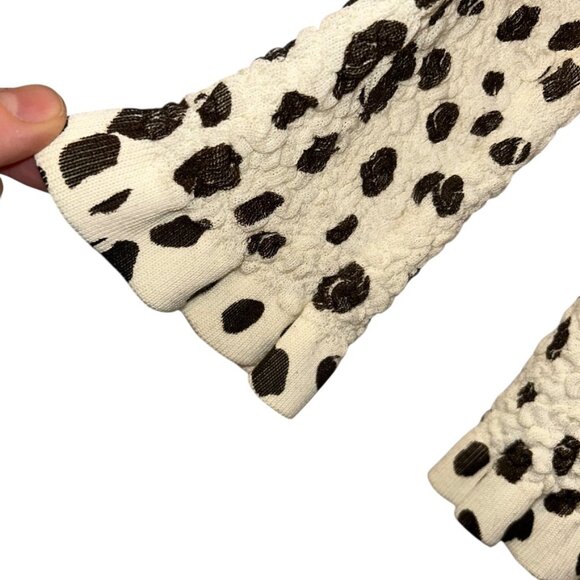 Leggiadro Italy FANTASTIC cream black spotted animal leopard top S - Picture 4 of 7